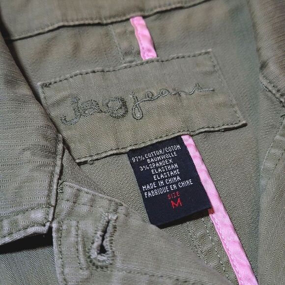 Jag Jeans Green Button-Up Denim Jean Utility Jacket Y2K - Picture 4 of 5